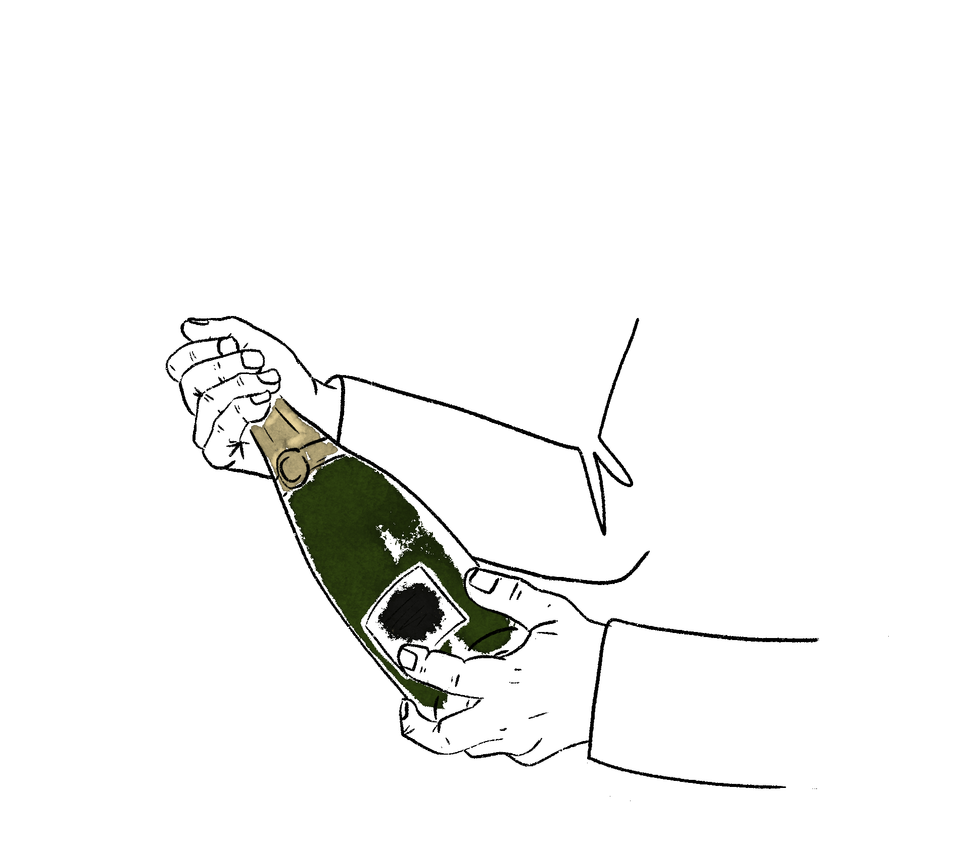 Ouverture de bouteille de champagne